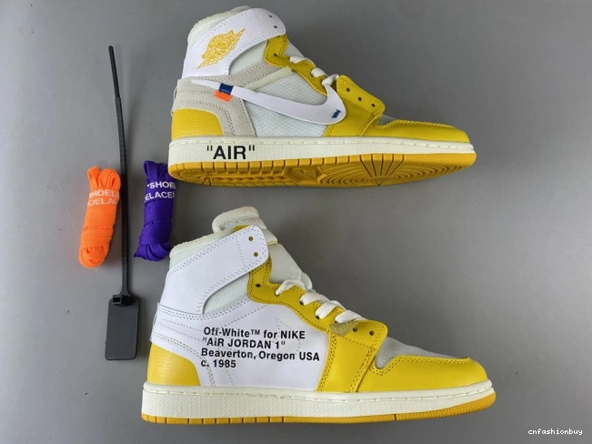 Yellow-Cone AQ0818-149 Jordan Powder Dark Air x NRG White 1 Off-White 0720